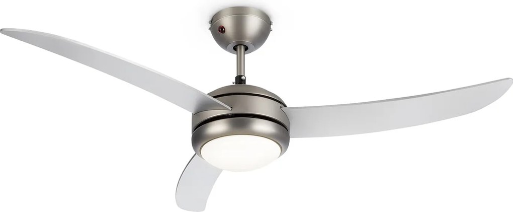 Klarstein El Paso, ventilator de tavan, 52“, E27, 3 palete, arginiu