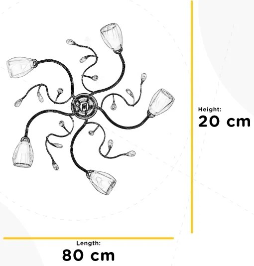 Plafonieră ONLI SHARON 5xE14/6W/230V