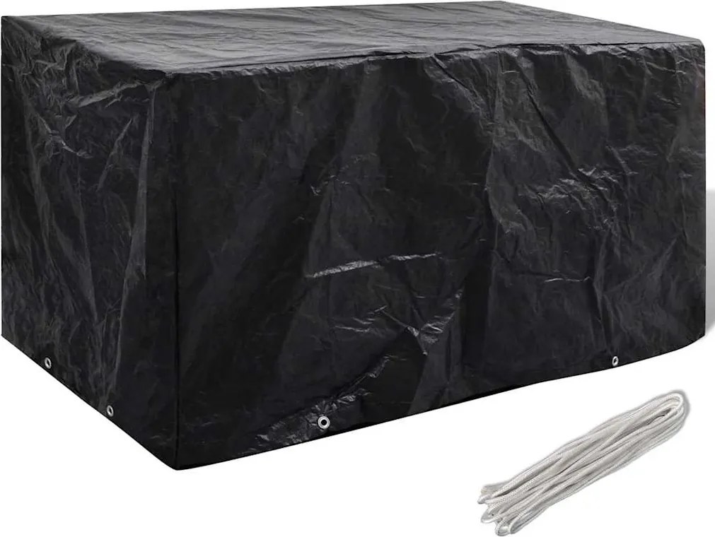 vidaXL Husă mobilier grădină, 8 ocheți, 180x70x90 cm