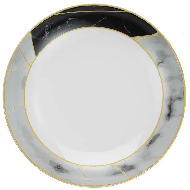 Set veselă 24 piese din porțelan Kütahya Porselen Black&amp;White