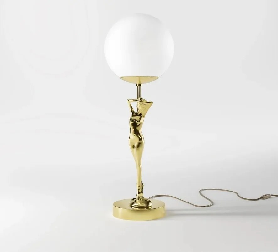 Lampa de masa figura feminina din alama Donne