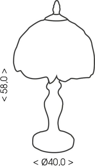BRILAGI - Tiffany lampă de masă cu vitralii IVORY SMOOTH 2xE27/60W/230V