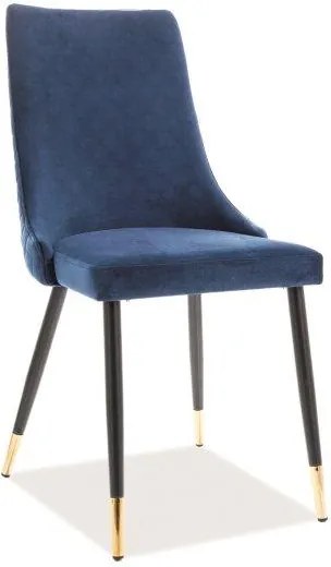 Scaun albastru din catifea Piano Velvet Chair | PRIMERA COLLECTION