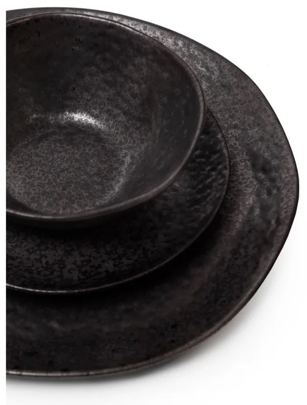 Serviciu de masă 18 buc. din gresie Dark Moon – Bonami Selection