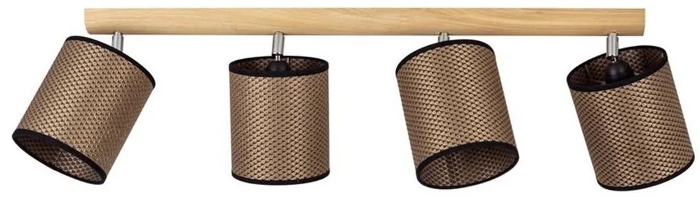 Spot-Light 2047401011553 - Plafonieră cu 4 spoturi BENITA 4xE27/25W/230V stejar