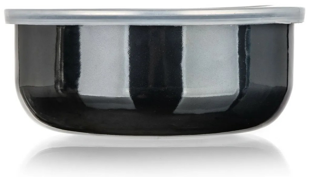 Set de boluri emailate Banquet METALLIC Black, 8bucăți