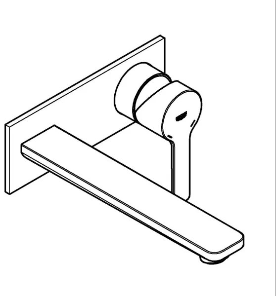 GROHE LINEARE 23444AL1 - Baterie pentru lavoar, montaj în două găuri, 207 mm, grafit