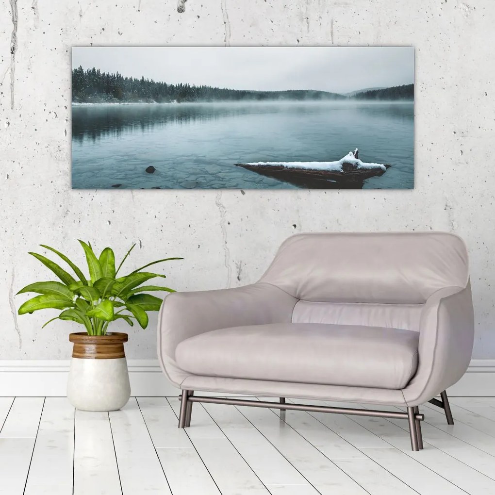 Tablou - lacul nordic înghețat (120x50 cm), în 40 de alte dimensiuni noi