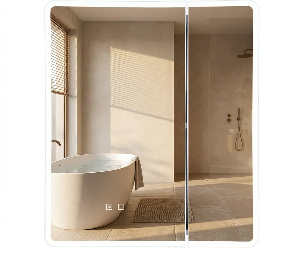 Dulap cu oglindă LED M1011-60 60x70