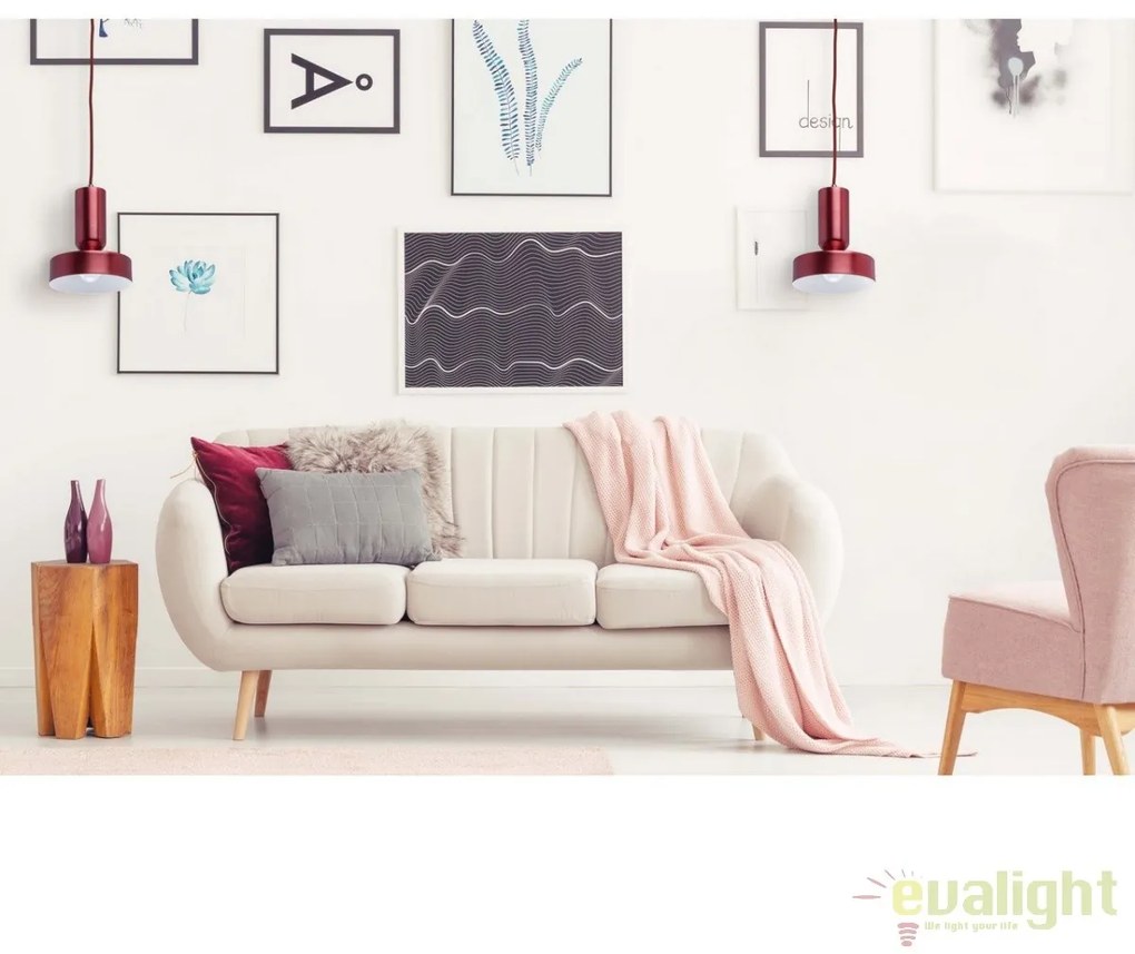 Pendul design modern Pauly 16cm, rosu visiniu 715010401 MW