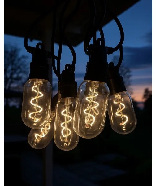 Ghirlandă LED decorativă pentru exterior 6xLED/0,6W/230V 4,5 m IP44 negru