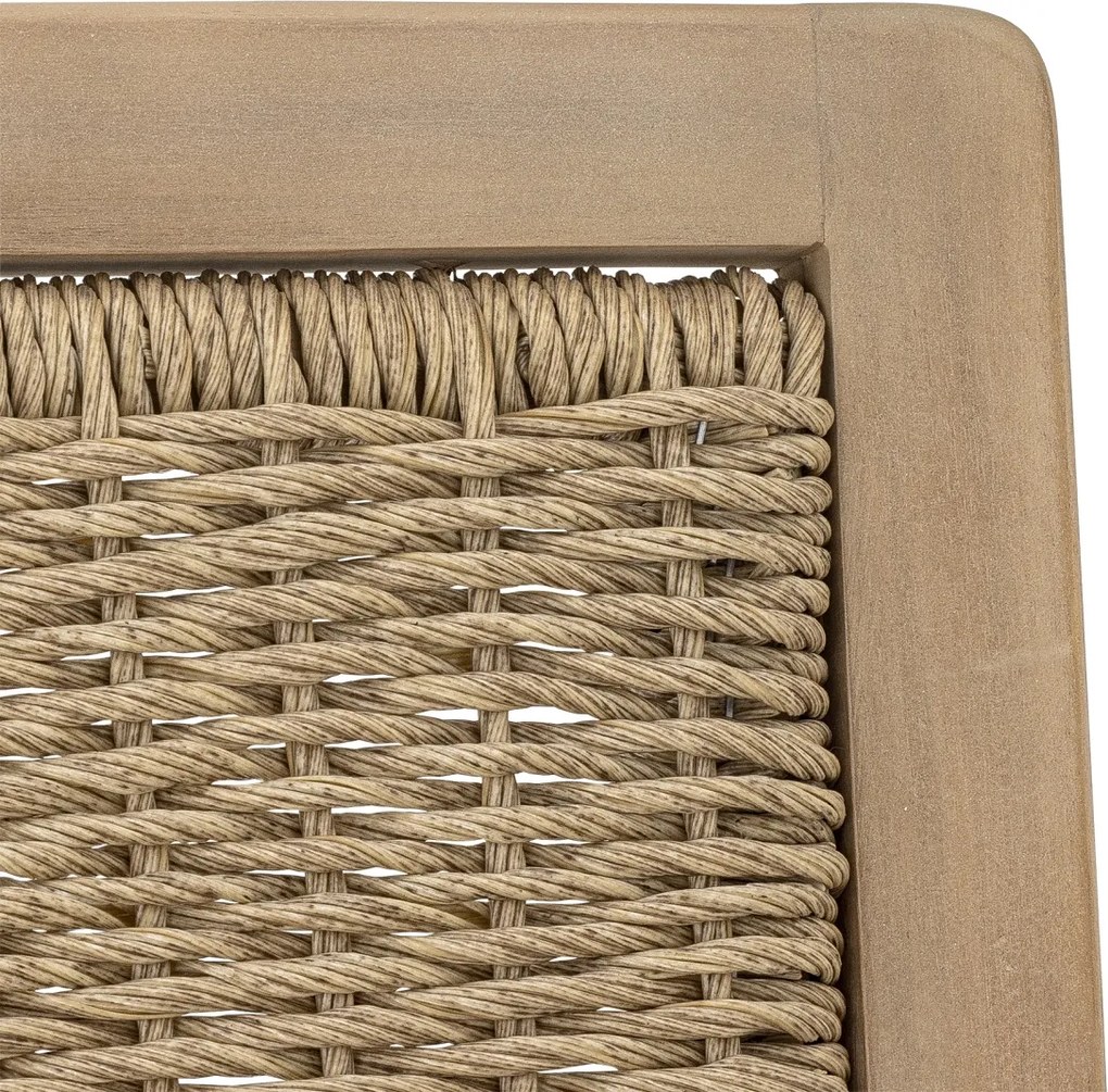 Canapea de grădină din lemn de acacia FSC® și polirattan, L132×H78×W67 cm, „Sorrento"