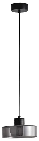 Lustră LED pe cablu LED/8W/230V 3000K negru/fumuriu pr. 20 cm