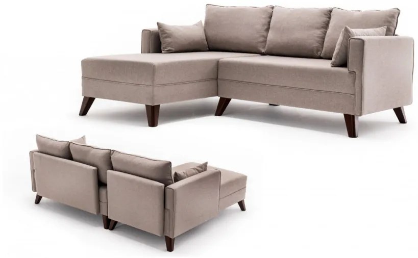 Coltar Extensibil Bella Corner Sofa Left 2, Crem