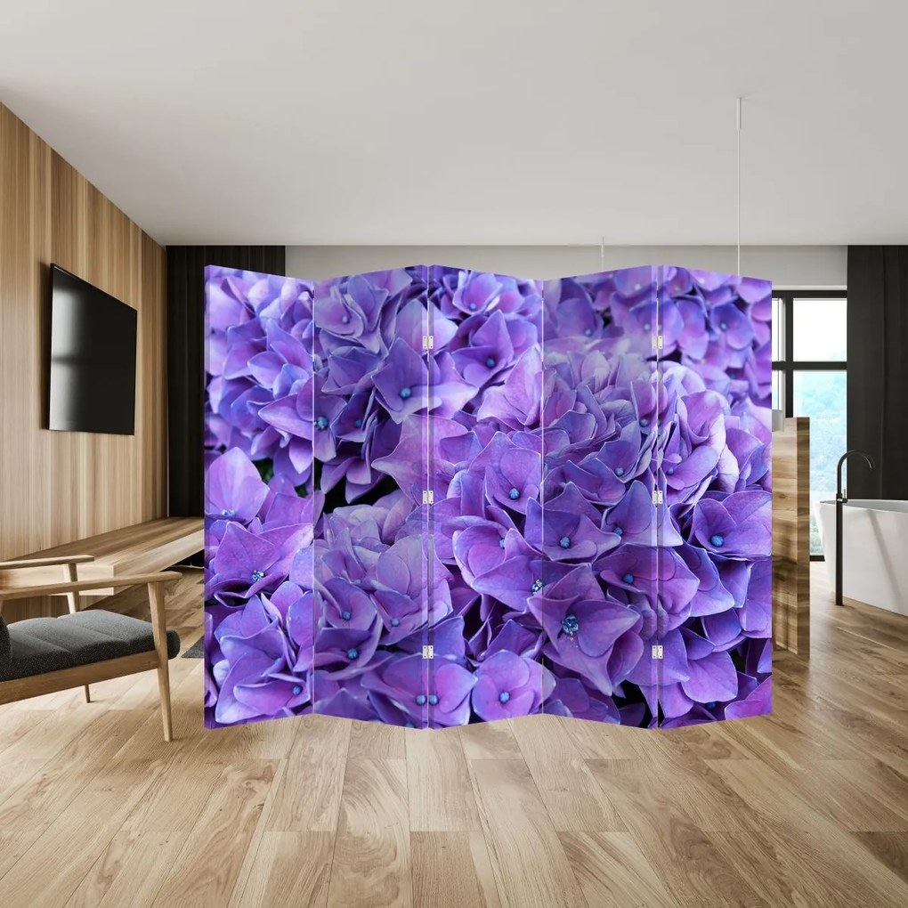 Paravan - Flori violete (210x170 cm)
