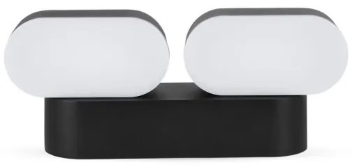 LED lampă flexibilă de perete exterior 2xLED/12W/230V IP65 negru