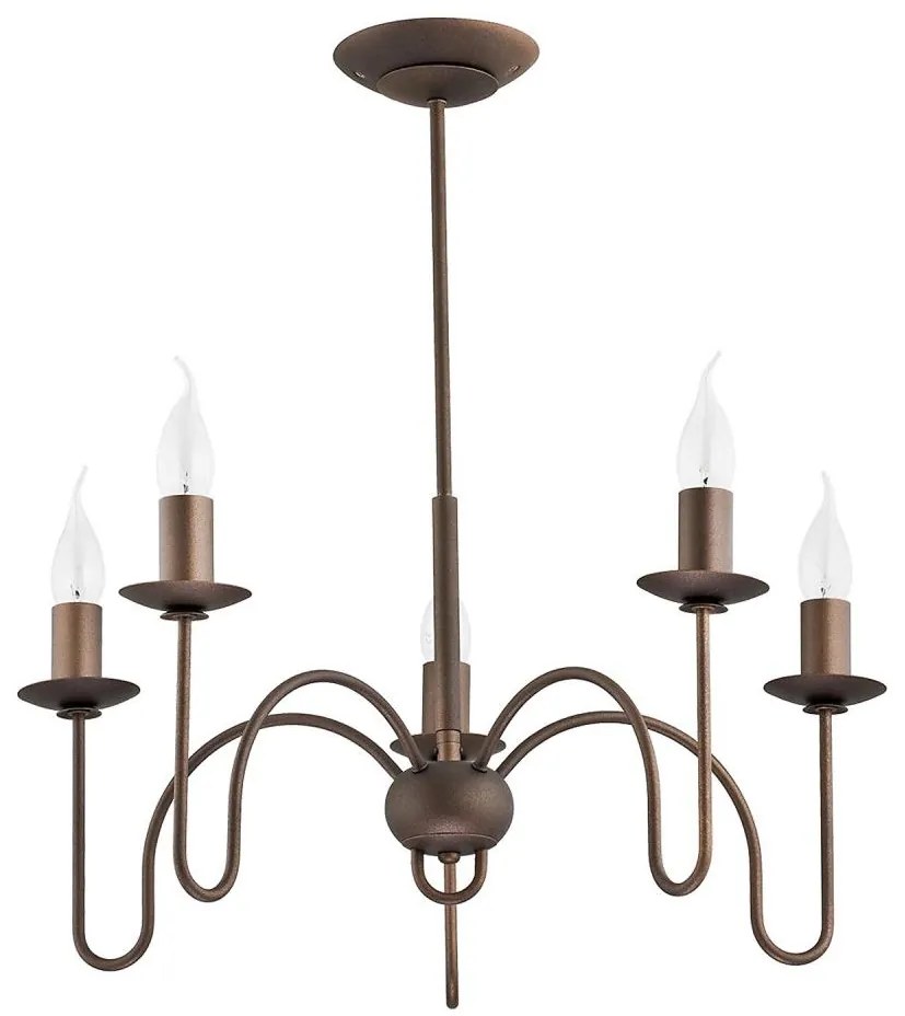 Lustră pe tijă CARTELL 5xE14/10W/230V bronz