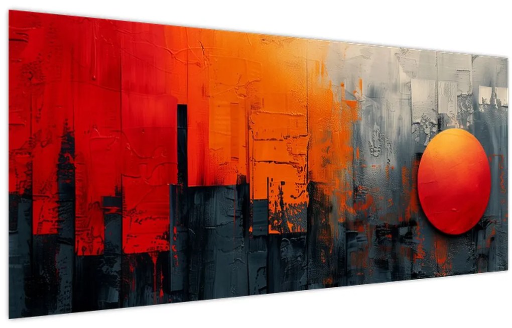 Tablou - Pictura abstractă a orașului (120x50 cm)