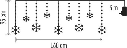 Instalație luminoasă LED de exterior 131xLED/1,6m IP44 alb rece