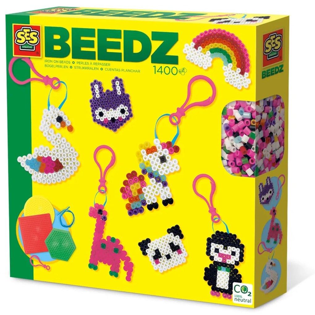 Set creativ - Brelocuri din margele de calcat Beedz