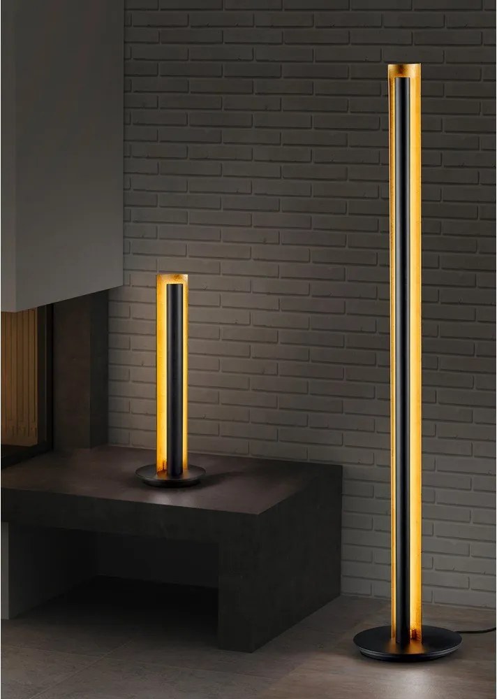 Lampadar negru LED cu intensitate reglabilă (înălțime 142,5 cm) Texel – Trio
