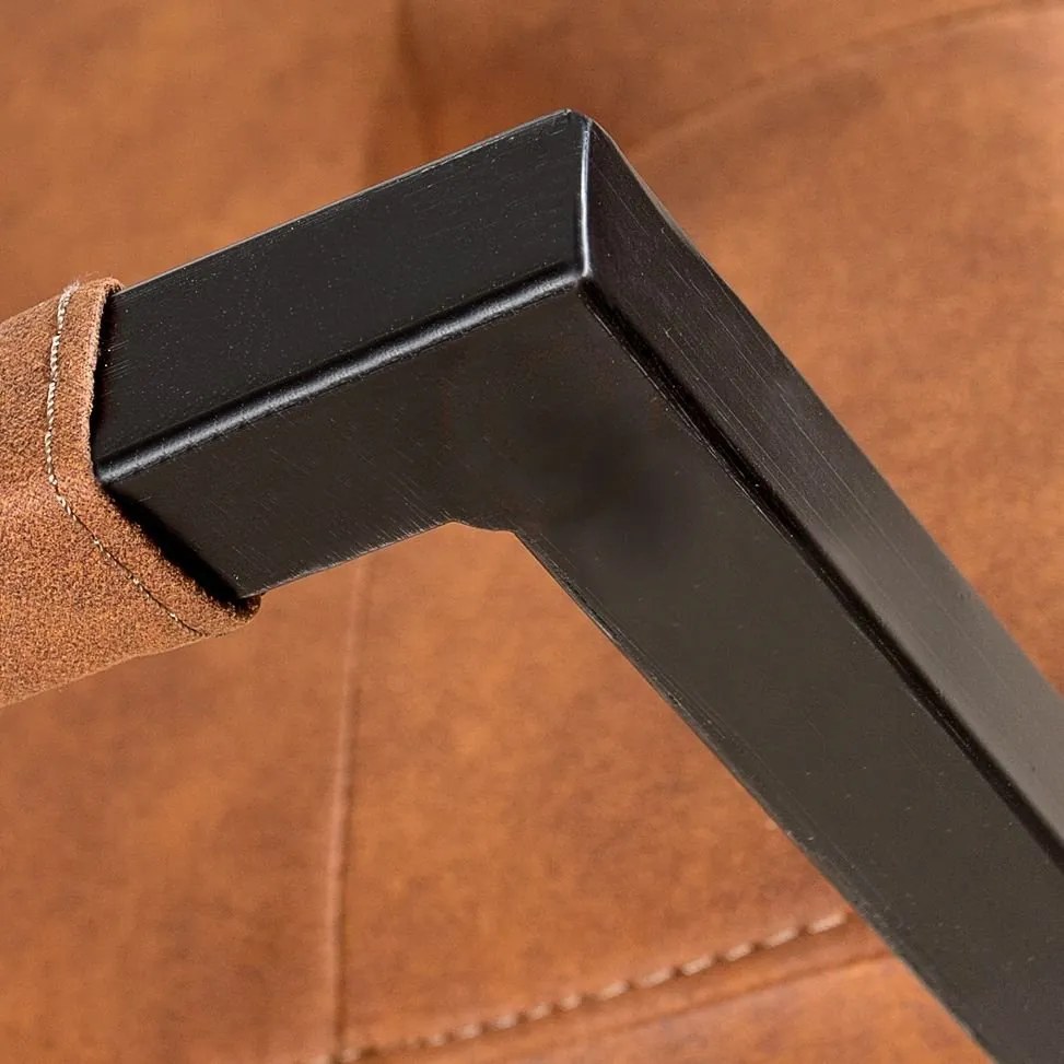 Set de 2 scaune cu brate, design industrial style, Oxford coniac A-36959 VC