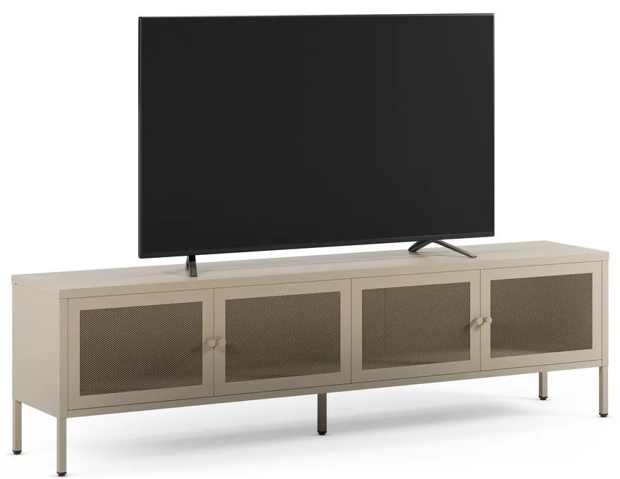 Comodă TV crem din metal 160x50x35 cm Fayna – Marckeric