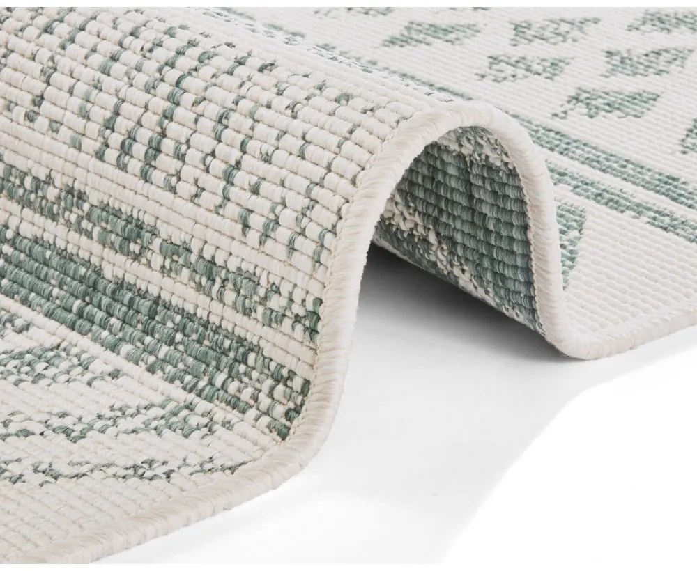 Covor adecvat pentru exterior NORTHRUGS Biri, 80 x 250 cm, verde-crem