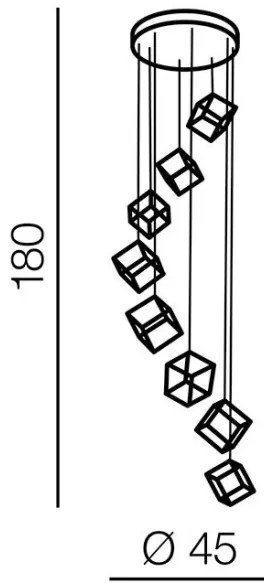 Lustră LED dimabilă pe cablu STRANGELED/150W/230V Azzardo AZ3151
