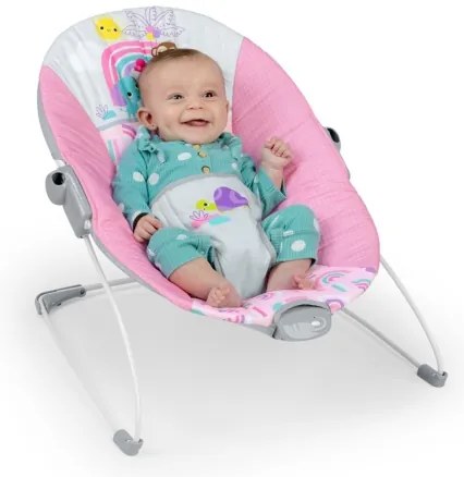 Leagăn cu vibrații pentru bebeluși PINK PARADISE Bright Starts