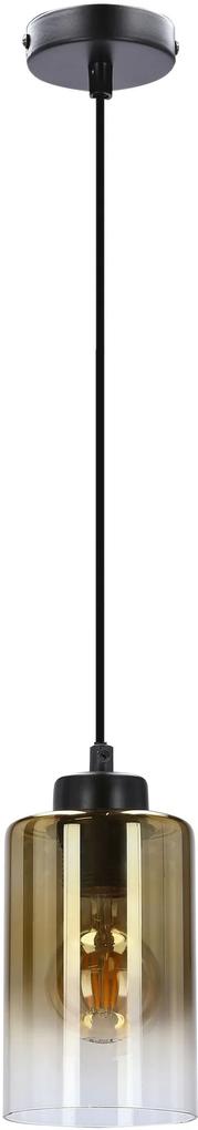 Candellux Aspra lampă suspendată 1x60 W negru-chihlimbar 31-16256