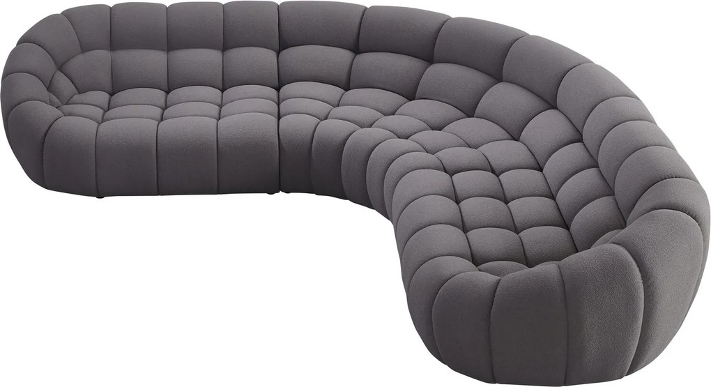 Canapea semirotunda dumonde cu șezut confortabil din spumă HR Bubble 375x120 cm