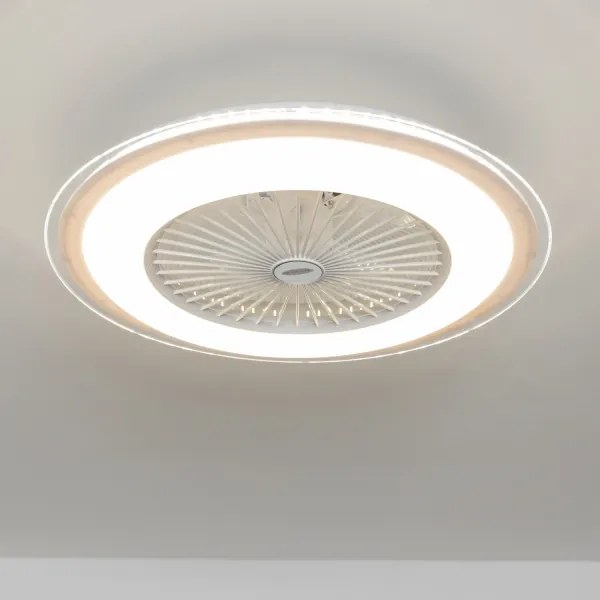 Plafonieră LED dimabilă cu ventilator Brilagi RONDA LED/48W/230V alb + telecomandă