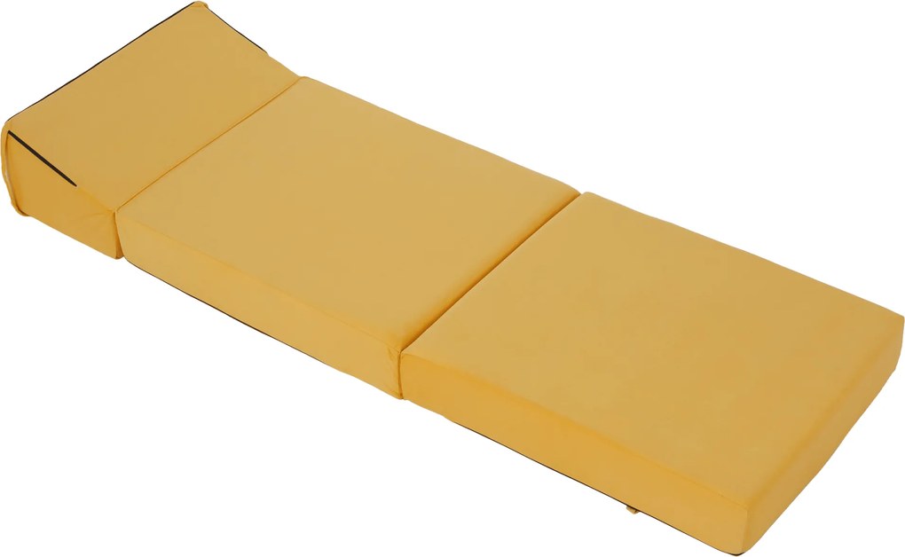 Saltea pliabilă/fotoliu extensibil, 2 in 1, galben, PELOS