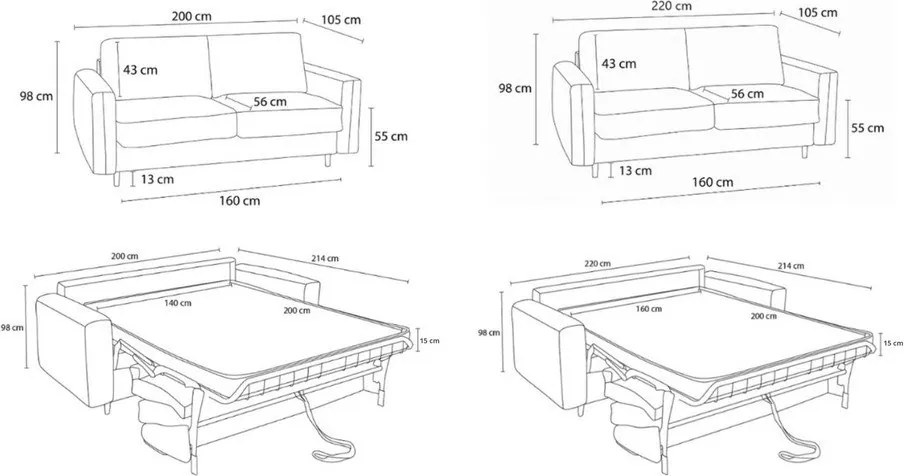 Canapea galben-muștar pentru dormitul zilnic/extensibilă 220 cm Cocoone – Bobochic Paris