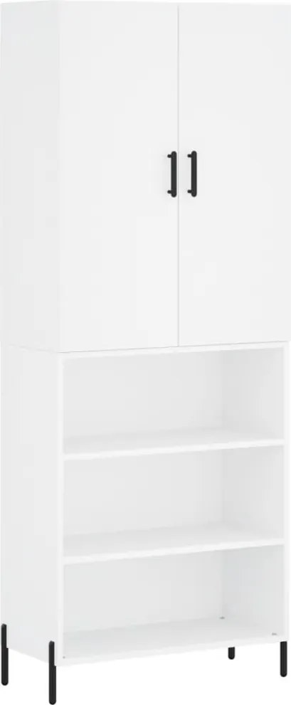 vidaXL Dulap înalt, alb, 69,5x34x180 cm, lemn compozit
