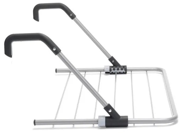 Uscator de rufe suspendat Branbatia 90300178, 4,5 m, Pentru pereti pana la 11 cm, Brate pliabile, Inox