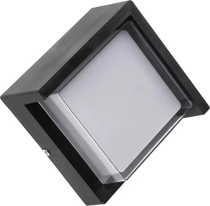 Aplica LED Patrat Erste Siera 12W 6000K IP65 - Corp Iluminat Exterior Modern 170x170x90mm - Rezistent la Apa pentru Fatade, Garaje si Securitate
