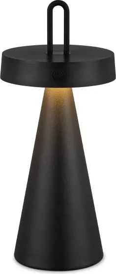 Lampă de masă LED reglabilă, reîncărcabilă, pentru exterior, cu control tactil HALO LED/1,5W/3,7V 3000 mAh IP44 neagră