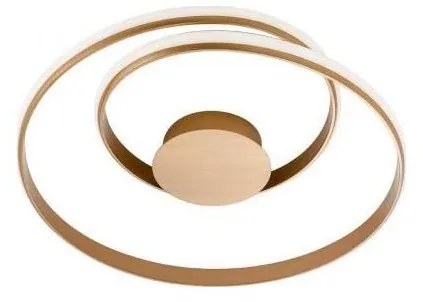 Redo 01-1887-LED Plafonieră LED dimabilă TORSION, 29 W, 230 V, Ø 55 cm, bronz