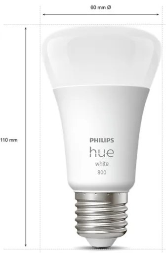SET 4x bec LED dimabil Philips Hue WHITE A60 E27/9W/230V 2700K