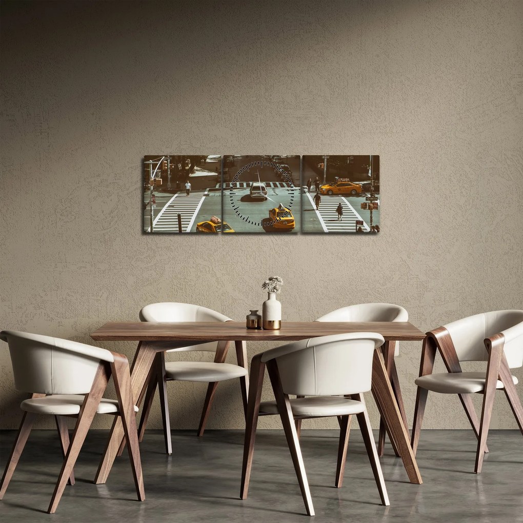 Tablou - New York (cu ceas) (90x30 cm)