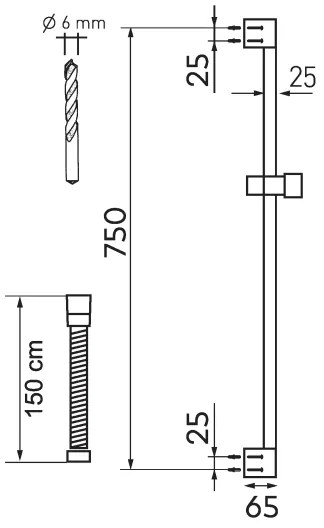 Set de duș Novaservis ECO crom lucios