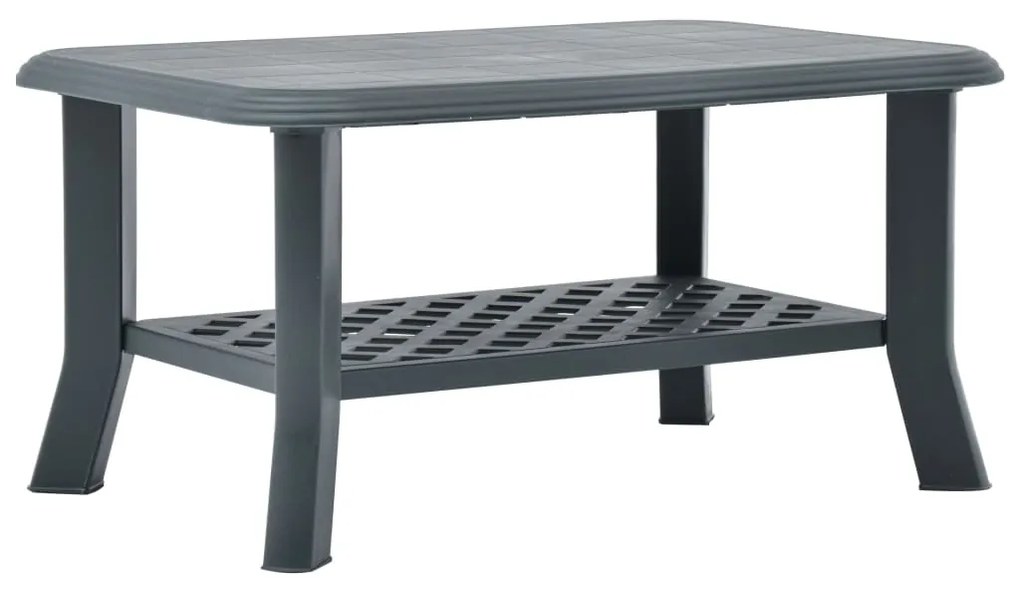 vidaXL Măsuță de cafea, verde, 90 x 60 x 46 cm, plastic