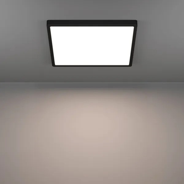 Plafonieră LED FUEVA Eglo 901305-LED, 17,5 W, 230 V, 2700/4000/6500 K, 39 x 39 cm, negru