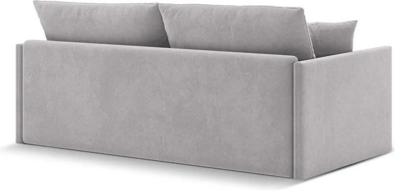 Canapea gri deschis extensibilă cu tapițerie din catifea 209 cm Shannon – Cosmopolitan Design