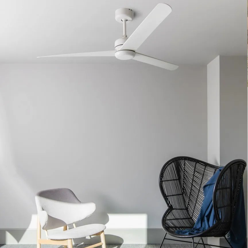 Ventilator de tavan cu telecomanda design modern NUU alb