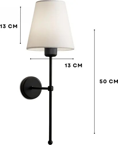 Aplica de perete ASPARAGUS 1xE27/40W/230V negru/crem