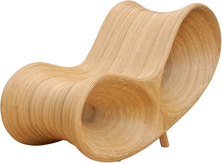 Fotoliu lounge din rattan, "Carica"