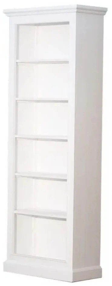 Biblioteca, alba, din lemn masiv, L78 cm, aspect vintage, Classic